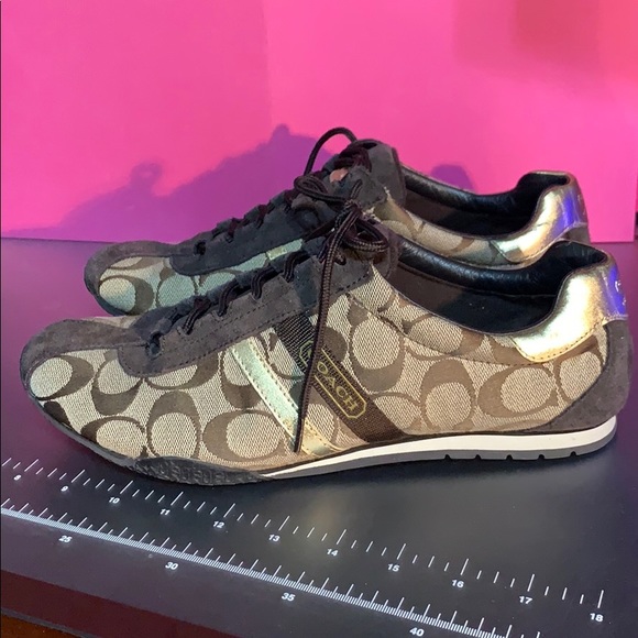 Coach Shoes - Coach Leatherware Brown / Gold Shoes